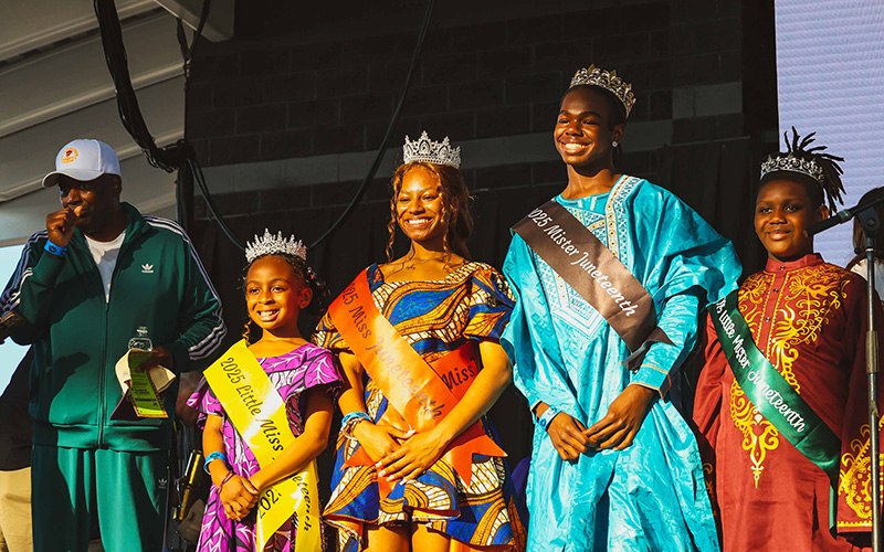 Summerfest Official Opening Ceremony recognizing the recipients of the Juneteenth scholarship pageant