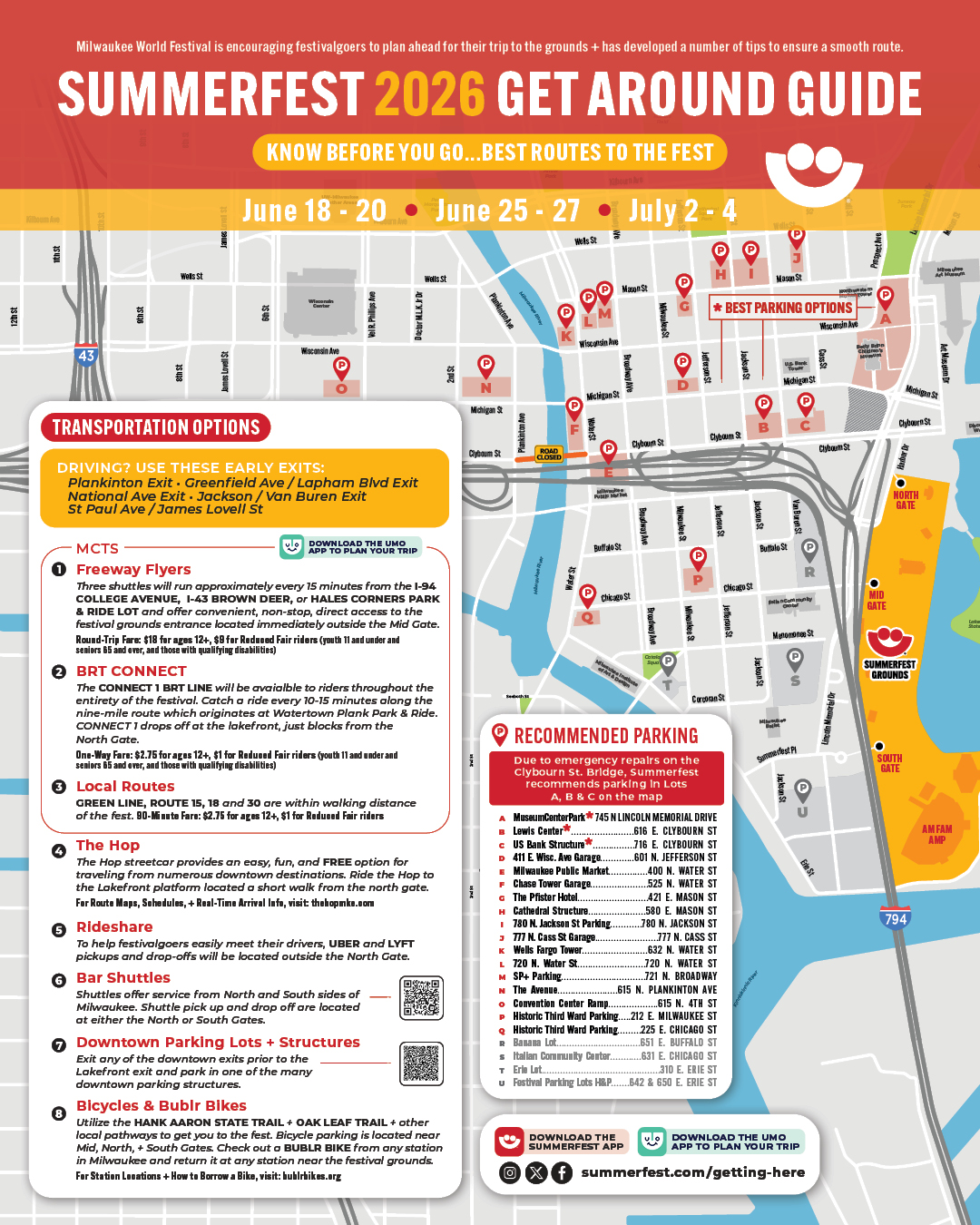 Summerfest Get Around Guide
