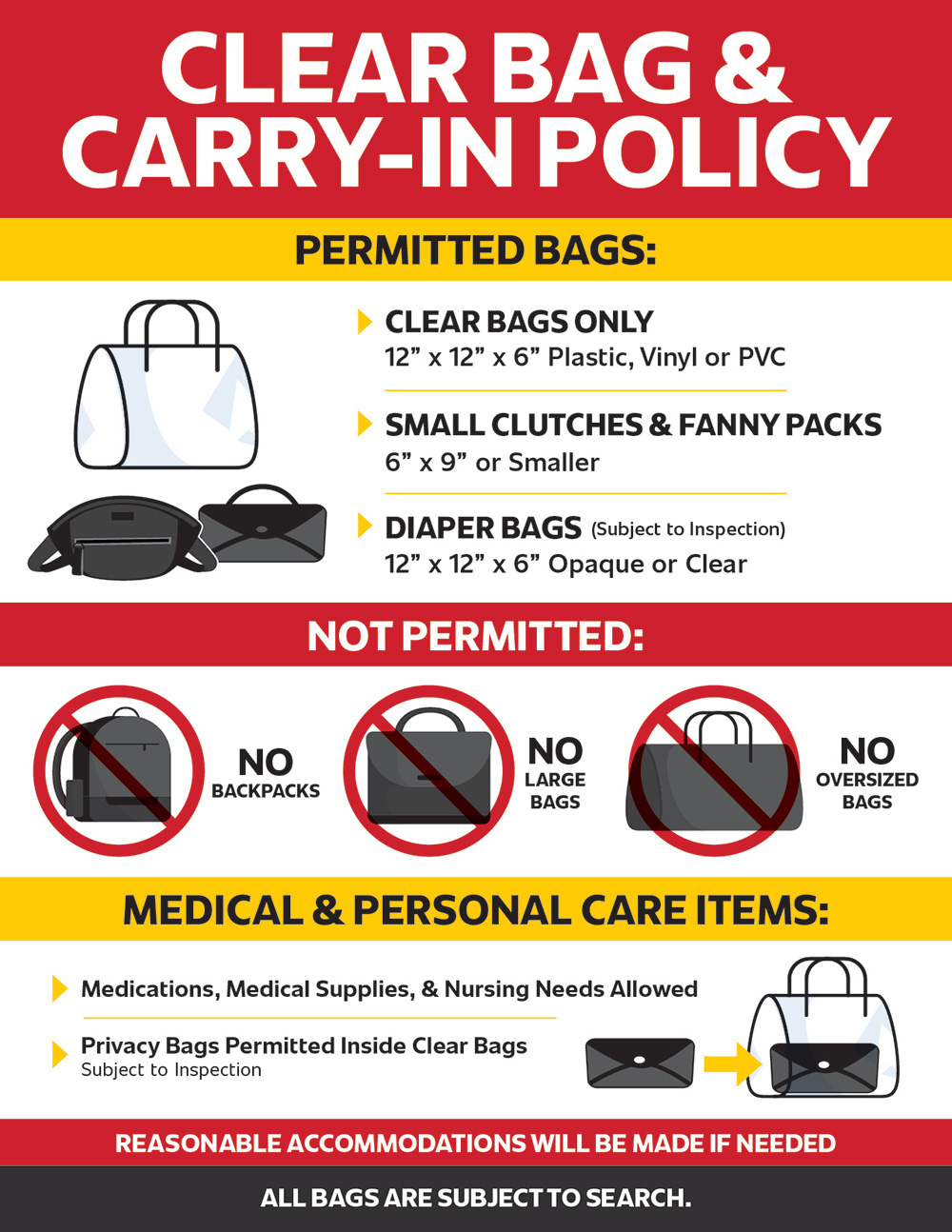 Summerfest Clear Bag & Carry In Policy