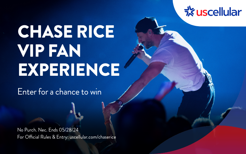 VIP Fan Experience with Chase Rice Sweepstakes. 3/27-5/28 